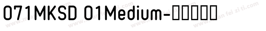 071MKSD 01Medium字体转换